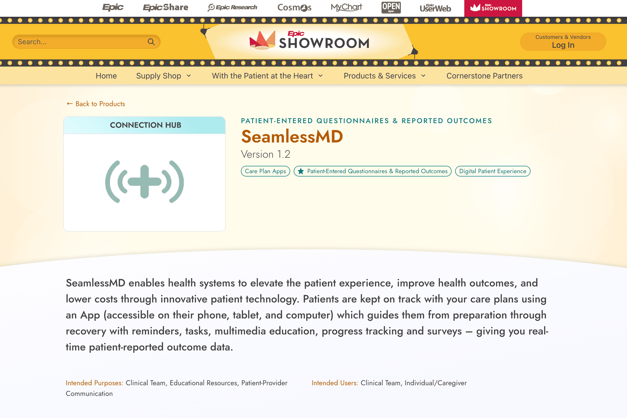 SeamlessMD on Epic Showroom